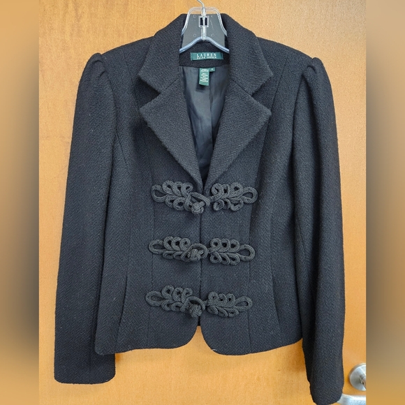 LAUREN RL Black Embroidered Blazer - Picture 4 of 14